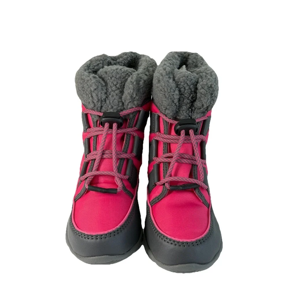 Sorel Youth Unisex Whitney Sherpa Short Winter Boot Pink‎ size 1Y NO BOX